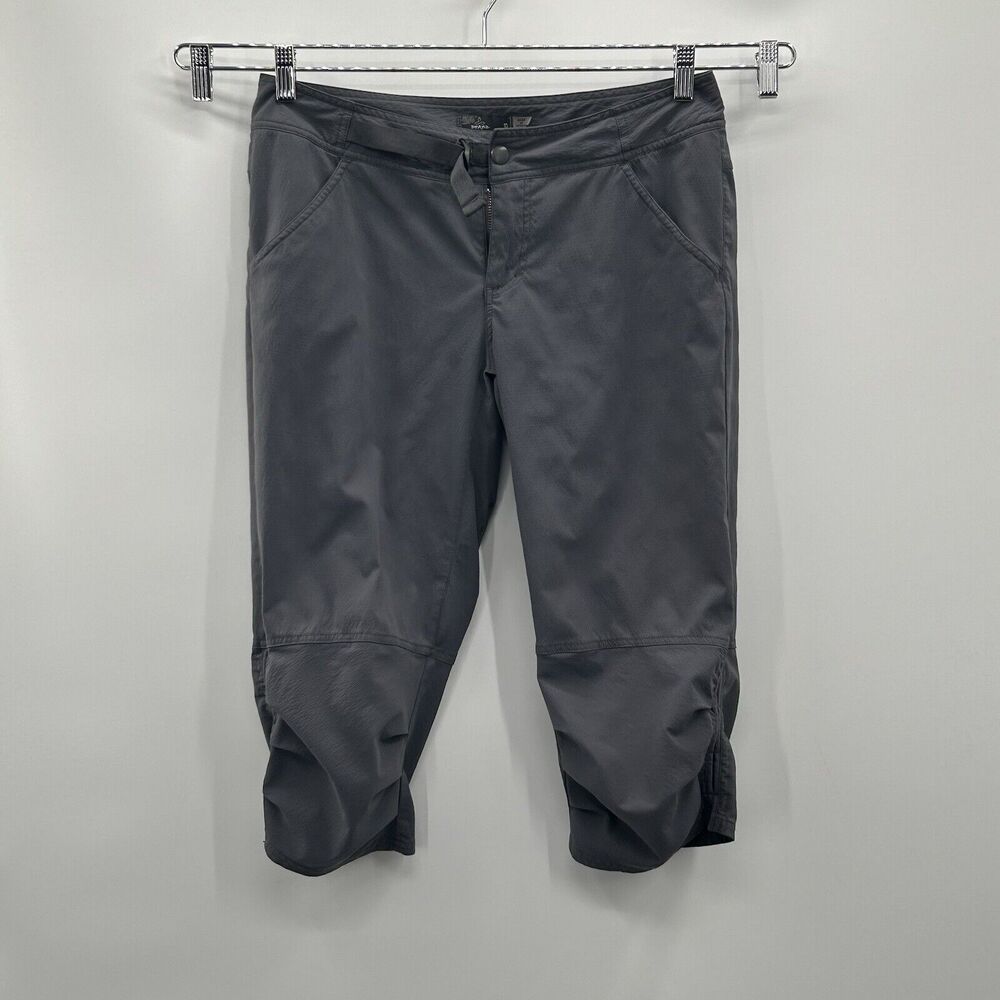 Prana Breathe Capri Hiking Pants Women’s 10 (34/19)‎ Nylon Spandex Stretch Gray
